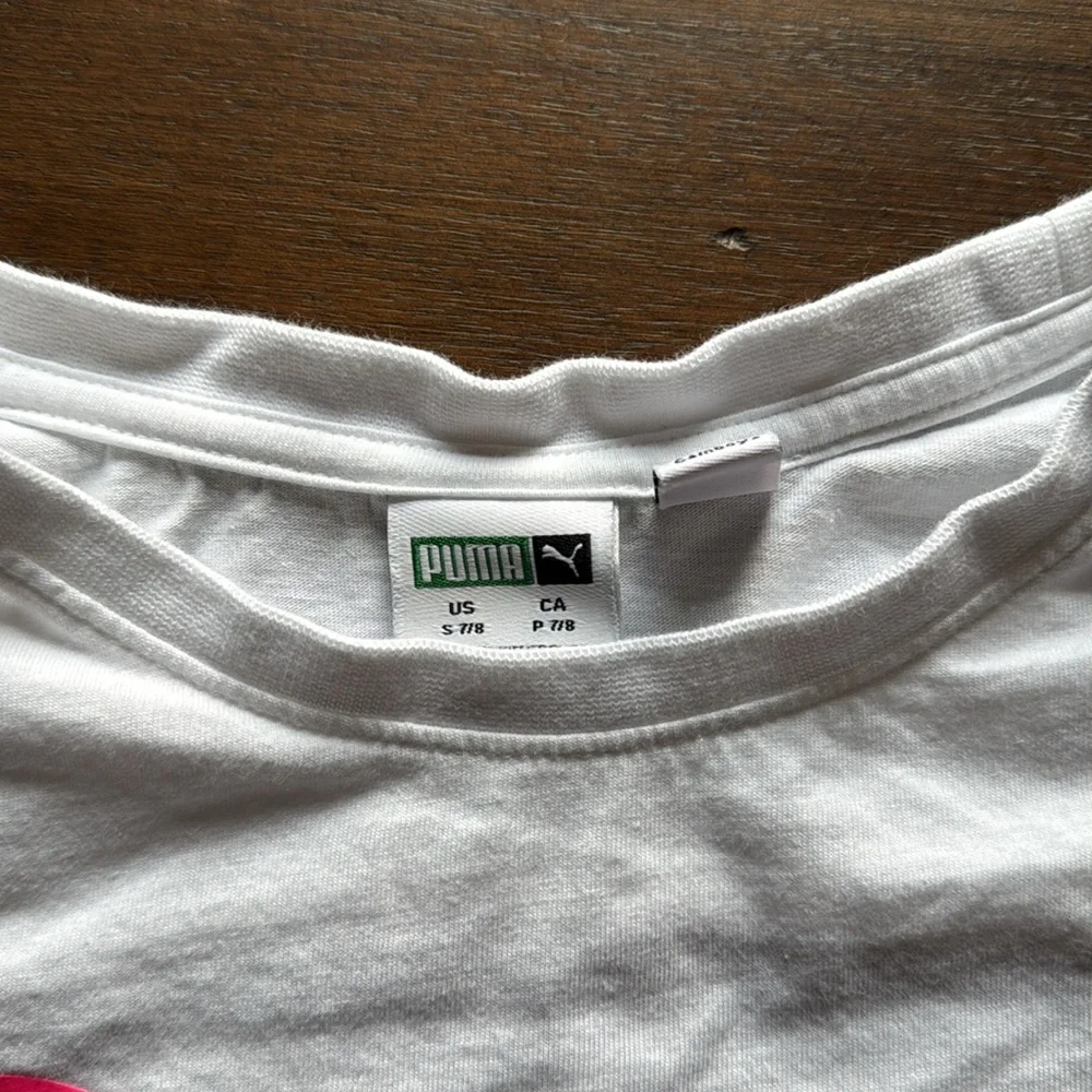 Two (2) Size S (7/8) PUMA GIRLS SHORT SLEEVED cotton tees